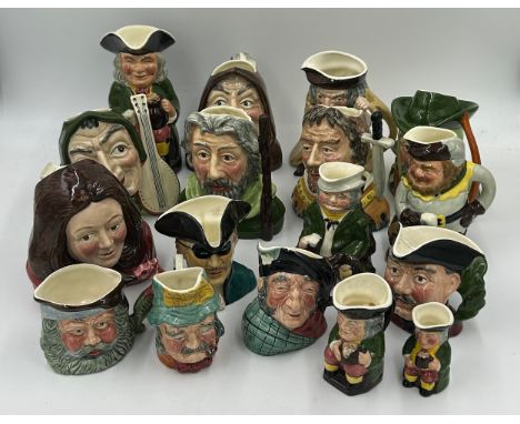 A collection of Sylvac Staffordshire Toby Jugs to include Friar Tuck, Robin Hood, Sheriff of Nottingham, Little John, Maid Ma
