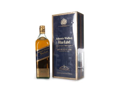 JOHNNIE WALKER BLUE LABEL Blended Scotch Whisky 75cl, 43% volume, in box.