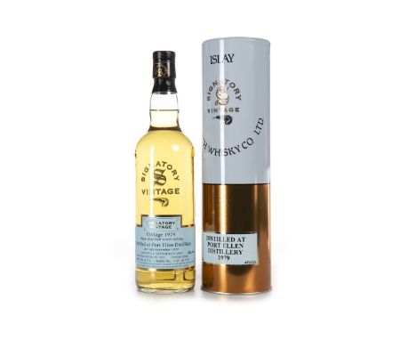 PORT ELLEN 1979 SIGNATORY VINTAGE AGED 24 YEARS Closed 1983. Port Ellen, Islay. Distilled 16th November 1979, matured in refi