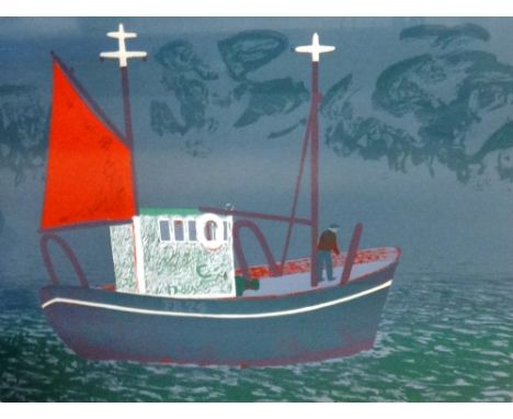 * Geoffrey Elliott (British, 1935 -), Just Reward, lithograph, signed in pencil, inscribed and numbered 47/?, 44cm x 59cm. 
V