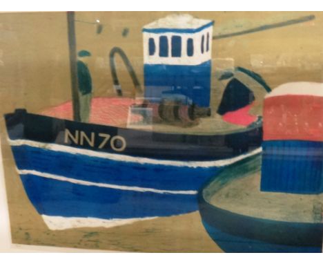 * Geoffrey Elliott (British, 1935 -), Fishing Boat NN 70, lithograph, apparently unsigned, numbered 8/11, 45.5cm x 61cm.  
Va