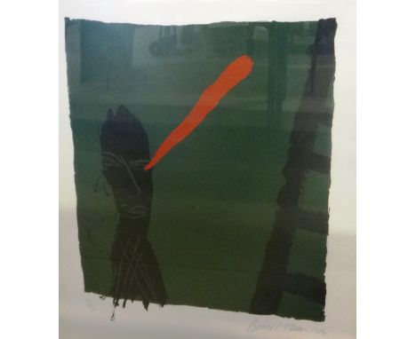 * Bruce McLean (British, 1944 -), Head and Ladder- Green and Red, screenprint, signed, dated 1984 and numbered 14/33, 86.5cm 