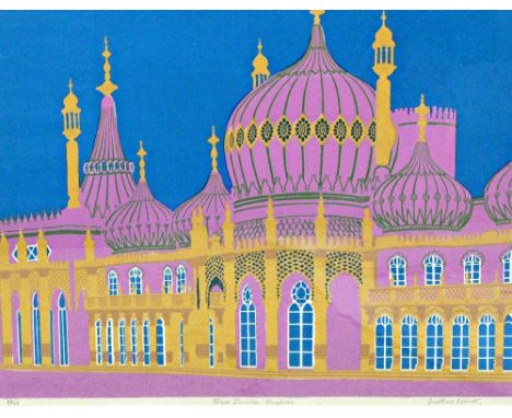 * Geoffrey Elliott (British, 1935 -), Royal Pavilion, Brighton, lithograph, signed in pencil, inscribed and numbered 49/75, 4