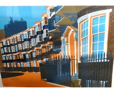 * Geoffrey Elliott (British, 1935 -), Royal Crescent, Brighton, lithograph, signed, inscribed and numbered 49/75, 44.5cm x 59