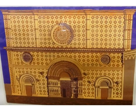 * Geoffrey Elliott (British, 1935 -), Santa Maria Di Collemaggio, lithograph, signed, inscribed and numbered 68/75, 44.5cm x 