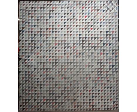 * Birds in the Air, circa 1875, New Hampshire, a quilt with superstition patch, possibly by Eloise Lyman, approximately 201cm