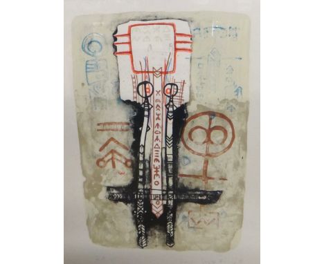 * Franz-Gregor Hiltner (German, 1950 -), four lithographs, Lithograph I, Lithograph II, Lithograph III and Lithograph IV, the