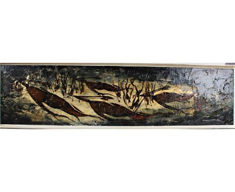 Edward Elliott, 20th century British School, study of a hunting scene, signed oil on board, housed within a white frame, 121c