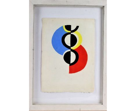 After Robert Delaunay (1885-1941), abstract composition, silkscreen in colours, editioned posthumously for the Stedelijk Muse