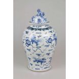 Chinavase Blau weiss