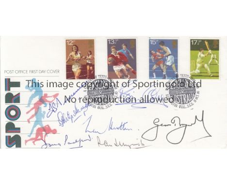 CRICKET AUTOGRAPHS - YORKSHIRE    Test Match cricket first day cover signed by seven famous Yorkshire Cricketers, Close, Len 