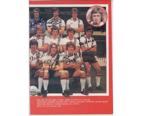 MANCHESTER UTD       A centre-spread pull-out poster from a 1970s football magazine, showing an image of United’s 1978/79 squ