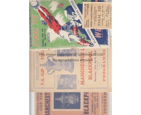 FA CUP FINAL 1948    Official Programme (rusty staples/one team change) and 2 pirates Victor and Ross (team changes in pen) a