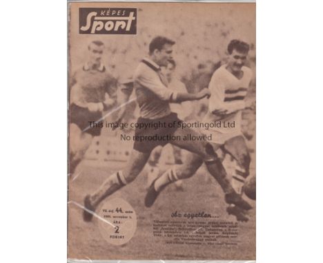 1960 FAIRS CUP            Ujpest Dozsa v Birmingham City (2nd Leg) played 26 October 1960 in Budapest.  The rare weekly Hunga