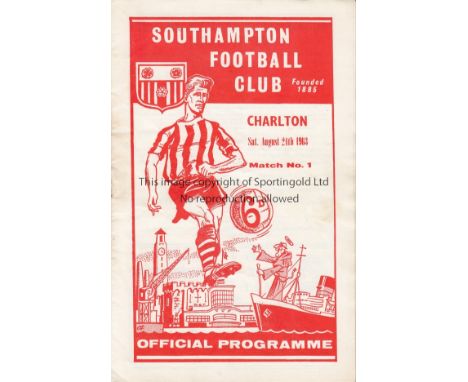 SOUTHAMPTON 63-4   Collection of 41 Southampton home and away League programmes, 63/4, set of 21 home programmes and all away