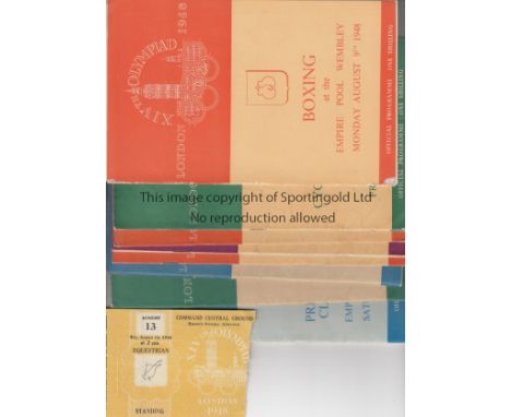 OLYMPIC GAMES / MISCELLANEOUS      Nine 1948 Olympic Games programmes between 5th to 14th August covering Boxing, Swimming, C