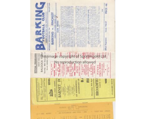 NON LEAGUE      A collection of 137 Non-League programmes from the 1960's to include matches at Barking , Bath City , Bexleyh