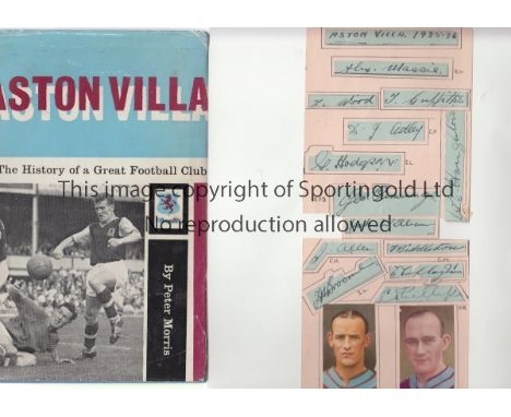 ASTON VILLA    Interesting Villa collection comprising rare First Edition of book "Aston Villa" by Percy M Young with dust co