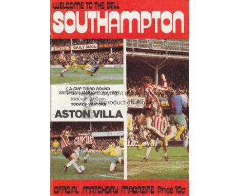 1975/6 FA CUP RUN TO THE FINAL         All 14 programmes for Southampton and Manchester United in their FA Cup run. Southampt