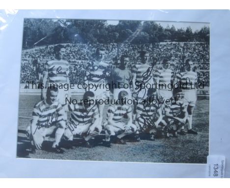 CELTIC   Large mounted Glasgow Celtic team photograph taken at Lisbon before the European Cup Final v Inter Milan when Celtic