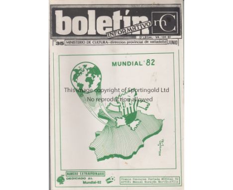 1982 FIFA WORLD CUP ENGLAND            Rare official programme for the other three group four matches played in England's gro