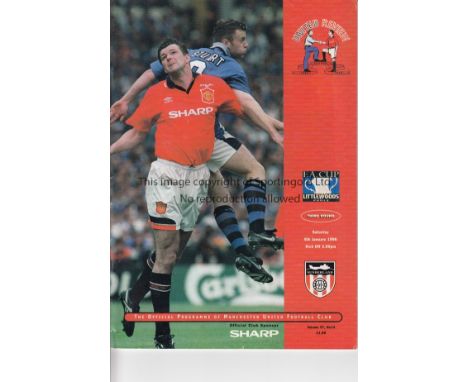 1995/6 FA CUP RUN TO THE FINAL         All 13 programmes for Manchester United and Liverpool in their FA Cup run. Man. Utd. h