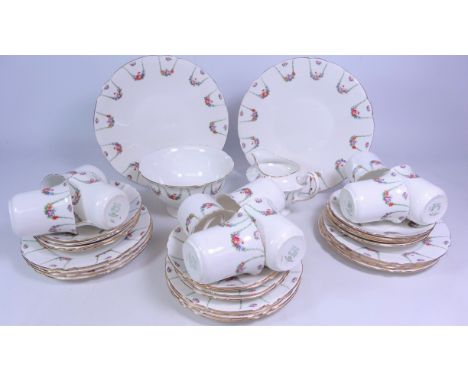 Early 20th Century Foley China 'Dainty Rose' pattern coffee ware, no. 10351   Condition Report  Light scratches. One teacup h