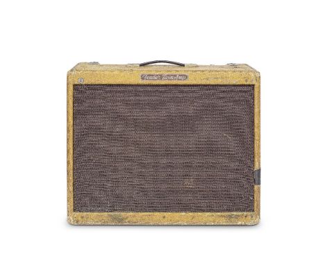 Rory Gallagher: A Fender Twin Amp Amplifier,1950s, Serial no. 0070 written on maker's label inside, tweed cover, two 12in spe