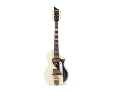 Rory Gallagher: A Supro Dual-Tone Electric Guitar,1957, Serial no. X77327 on small plate at back of headstock, 12-inch No Mar