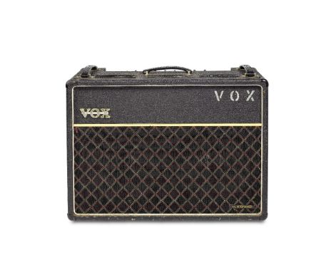 Rory Gallagher: A Vox AC30 Top Boost Amplifier,1960s, Serial no. 3195 on backplate, black tolex combo, with two 12in Crescend