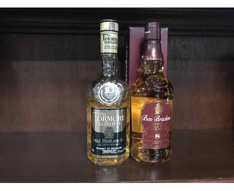 BEN BRACKEN AGED 8 YEARS
Speyside Single Malt Scotch Whisky
70cl, 40% volume, in carton.
TORMORE GLENLIVET 10 YEARS OLD
Activ