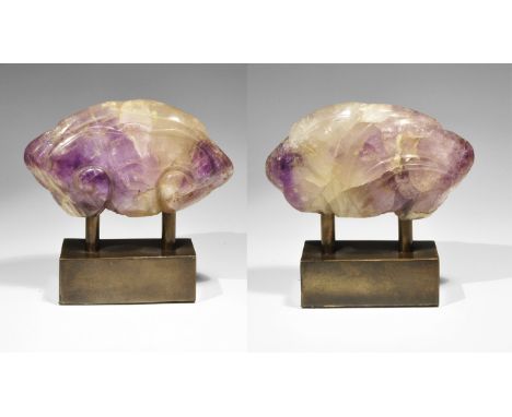 Qing Dynasty, 17th-19th century AD. A carved and polished amethyst sceptre head in the form of a jui-i or sacred fungus (for 