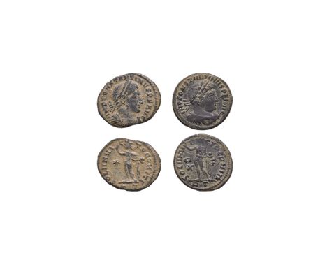 313-314 AD // 314-315 AD. Ticinum mint. Obv: IMP CONSTANTINVS PF AVG legend with laureate, cuirassed bust right. Rev: SOLI IN