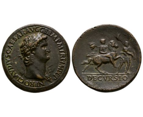 19th century AD or earlier. Obv: NERO CLAVDIVS CAESAR AVG GERM P M TR P IMP P P legend with laureate bust right. Rev: emperor