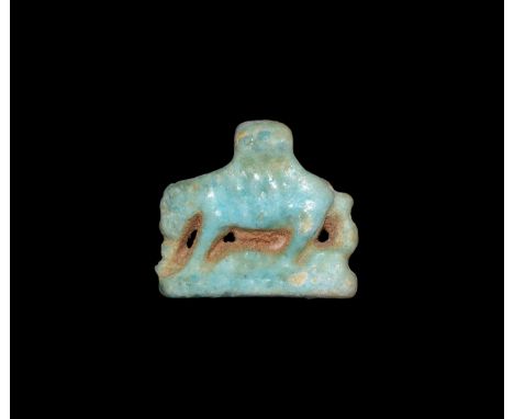 Third Intermediate Period, 1069-702 BC. A blue glazed composition amuletic figure of the sky-goddess Nut in the form of a sow
