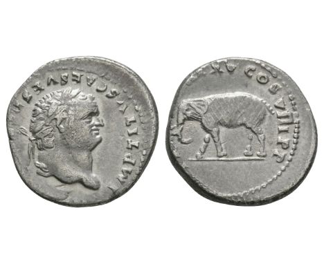 80 AD. Rome mint. Obv: IMP TITVS CAES TITVS CAES VESPASIAN AVG P M legend with laureate head right. Rev: TR P IX IMP XV COS V