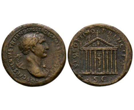19th century AD or earlier. Obv: IMP CAES NERVAE TRAIANO AVG GER DAC P M TR P COS V P PP legend with laureate head right, aeg