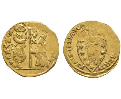1789-1797 AD. Obv: St Mark and doge standing facing, holding cross-headed staff with DVX beside and LVDOV MANIN and S M VENET