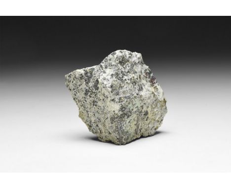 . A granular white, quartz matrix, very richly containing and exposing native gold and silvery lustrous, metallic calaverite 