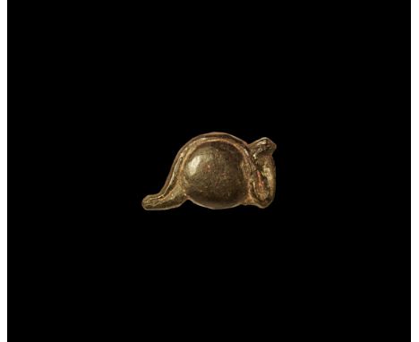 Ptolemaic Period, 332-30 BC. A steatite high-relief amulet of a full-moon disc and uraeus serpent. Cf. Andrews, C. Amulets of