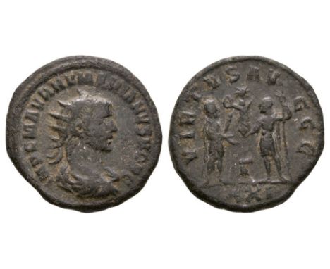 283-284 AD. Antioch mint. Obv: IMP CM AVR NVMERIANVS PF AVG legend with radiate, draped bust right. Rev: VIRTVS AVGGG legend 