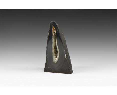 . A small amethyst crystal cathedral from Brazil.  1 kg, 16cm (6 1/4"). From an old Oxfordshire, UK, fossil and mineral colle