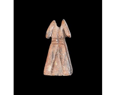 Late Dynastic Period, 664-332 BC. A carved steatite peseh-kef ritual implement amulet with linear detailing. Cf. Andrews, C. 