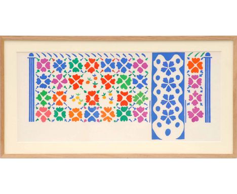 HENRI MATISSE 'Decoration Fruits', lithograph from the 1954, edition after Matisse's cut outs, printed by Mourlot, 35cm x 80c