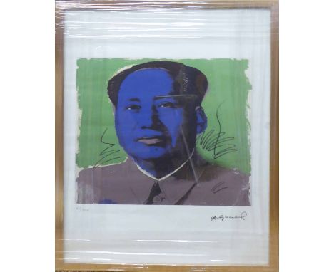 ANDY WARHOL 'Mao', lithograph with Leo Castelli blue stamps verso and George Israel Editeur embossing lower left, from an ed 