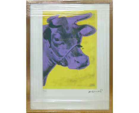 ANDY WARHOL 'Cow's head', lithograph with Leo Castelli blue stamps verso and George Israel Editeur embossing lower left, from