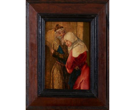 European School, 16th centurySaint Anne and Saint Joachim meeting at the Golden GateOil on panel22,5x16,5 cm
