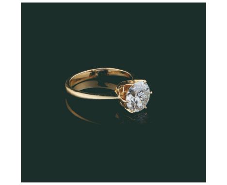 A ringGold 800/000Set with brilliant cut diamond of approximately 2,32 ct., colour grade M~N and purity I3Oporto hallmark (19