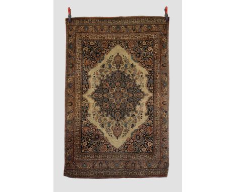 Tabriz rug, (reduced in width) north west Persia, circa 1930s, 6ft. 2in. X 4ft. 1.88m. X 1.22m. Lacking outer guards on both 