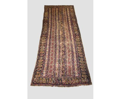 Karabakh 'cane' design kelleh,  south west Caucasus, late 19th century, 17ft. X 6ft. 3in. 5.18m. X 1.91m. Overall wear and co
